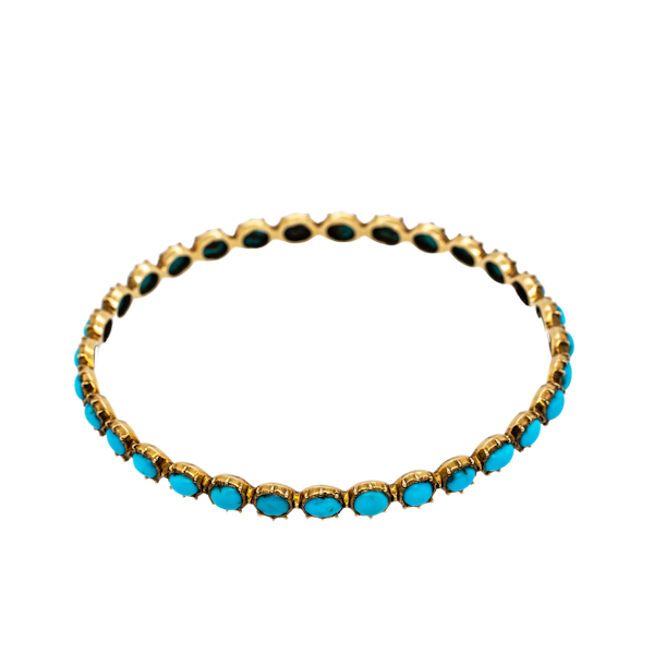 Victorian Turquoise bangle in 20/22 ct gold - image 1