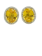 18K yellow gold, 7.16ct Natural Yellow Sapphire and 0.36ct Diamond Earrings - image 1