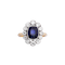 Gold & Platinum, Sapphire & Diamond Ring - image 1
