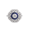 White Gold, Diamond and Sapphire Ring - image 1