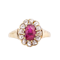 Antique Gold, Diamond and Ruby Ring - image 1