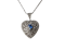 Art deco sapphire and diamond heart pendant - image 1
