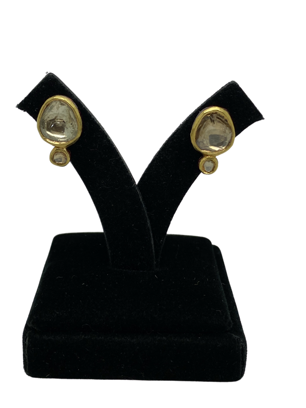 Diamond and Gold Earrings - image 1