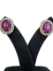 18K white gold 7.57ct Natural Cabochon Ruby and 0.93ct Diamond Earrings - image 1