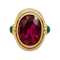 Large red tourmaline (rubellite)  ring - image 1