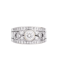 Antique White Gold and Diamond Ring - image 1
