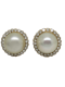 18K yellow gold Diamond and Pearl Earrings - image 1