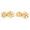Vintage Cufflinks in 18 Karat Gold of a Flower with Diamond Centre, Continental circa 1960. - image 1