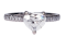 Heart shape F colour Flawless diamond engagement ring  DBGEMS - image 1