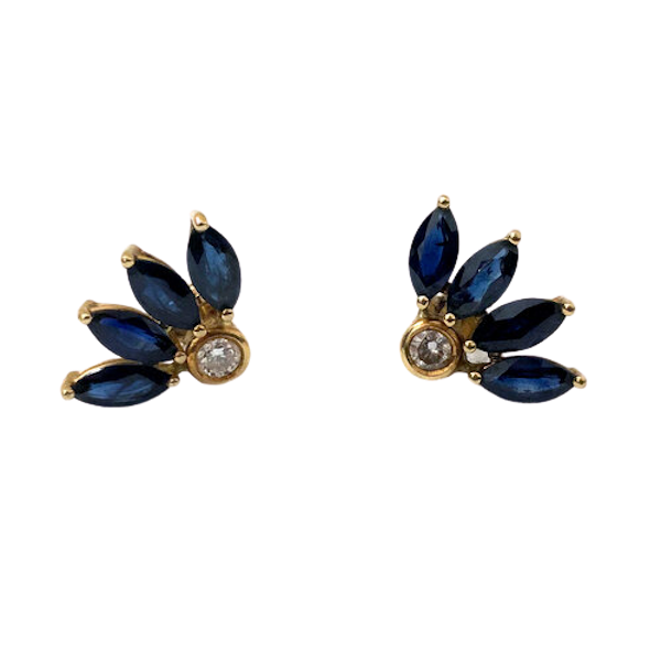Diamond and Sapphire Earrings - image 1