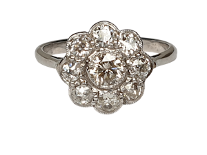 Art Deco Diamond Cluster Ring DBGEMS