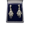 Art Deco Diamond Sapphire Earrings - image 1