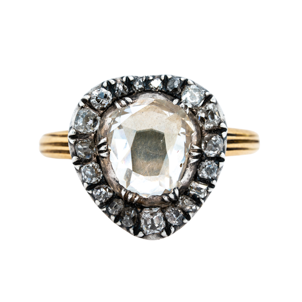 Georgian diamond heart shaped ring - image 1
