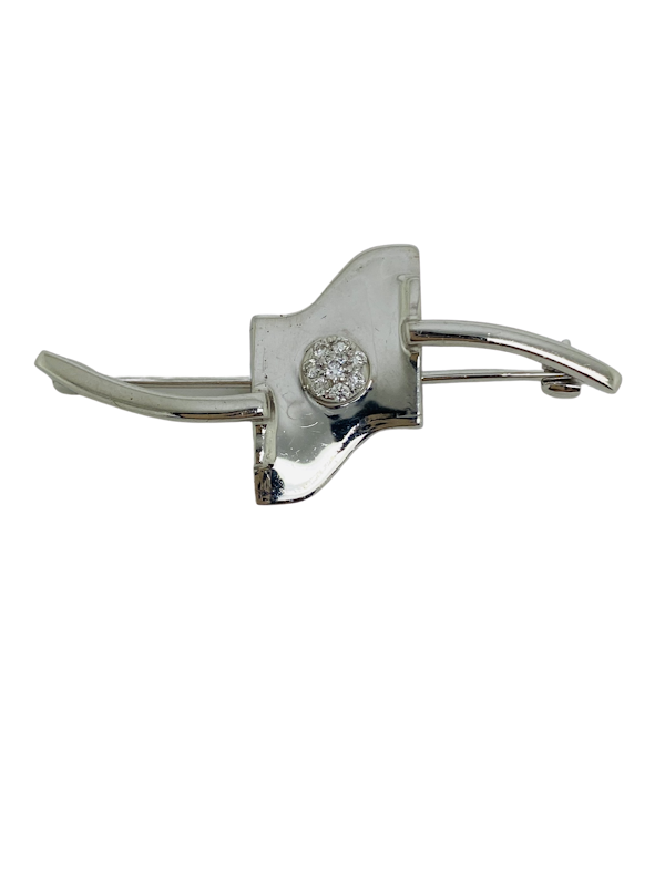 18K white gold Diamond Brooch/Tie Pin - image 1
