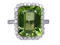 Peridot and Diamond Cluster Ring  DBGEMS - image 1