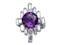 Amethyst and baguette diamond dress ring  DBGEMS - image 1