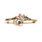 Art Nouveau enamel and  multi gem flower shape brooch - image 1