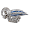 Sapphire and diamond Art Deco clip - image 1