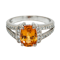 Fire opal and diamond cluster ring - image 1