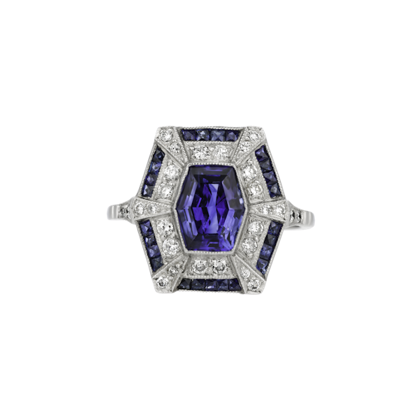 Sapphire diamond ring - image 1