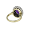 Amethyst and diamond ring - image 1