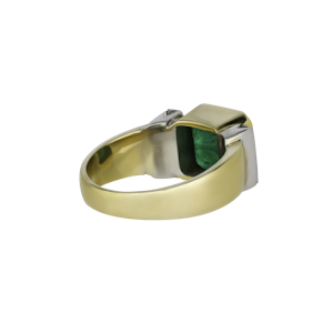 Emerald and diamond ring