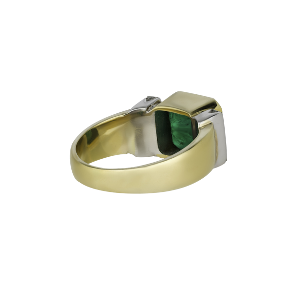 Emerald and diamond ring - image 1