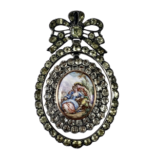 1820 Chrysolite and paste pendant