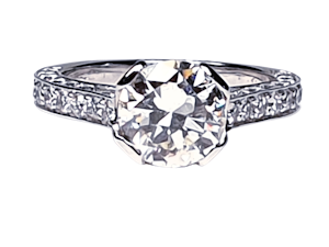 1.52ct old cut diamond engagement ring DBGEMS