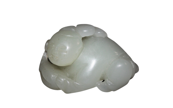A Chinese jade carving of a boy. - image 1