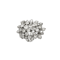 Diamond cluster flower spray ring - image 1