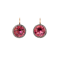 Georgian pink paste silver earrings - image 1