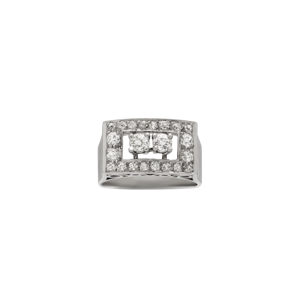 Chic Deco Diamond Ring