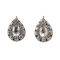 Georgian paste silver drop earrings - image 1