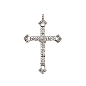 Georgian paste silver cross pendant - Charlotte Sayers