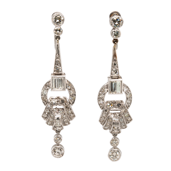 1920s diamond earrings - image 1