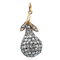 Diamond pave set pear pendant - image 1