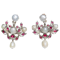 A Pair of Burma Ruby Pearl Earrings - image 1