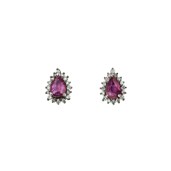 Droplet rubies earrings - image 1
