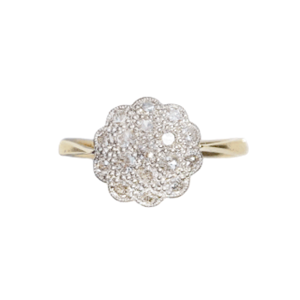 An antique Diamond Daisy Ring by Cropp and Farr - image 1
