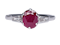 Ruby and diamond engagement ring  DBGEMS - image 1