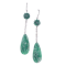A pair of Jade and Diamond Platinum Earrings - image 1