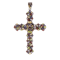 A Large Multi Stone Silver Cross - image 1