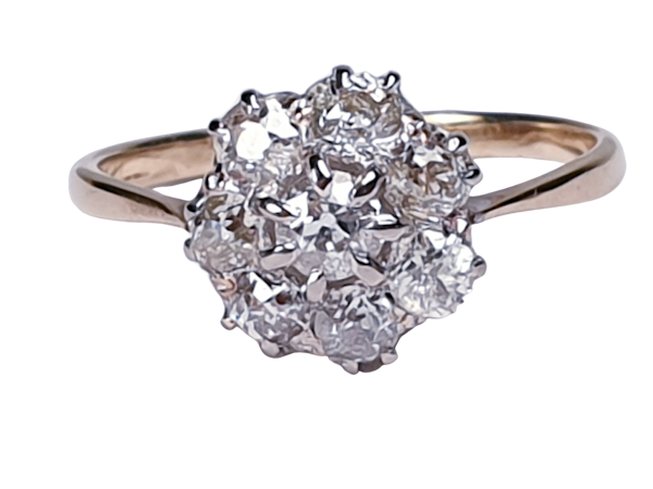 Antique Diamond Cluster Engagement Ring  DBGEMS - image 1