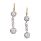 A pair of Gold Diamond Drop Earrings - image 1