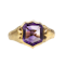 An Amethyst Gold Shield Ring - image 1