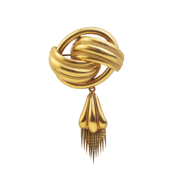 An Antique Gold Knot Brooch - image 1