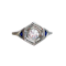 A Hexagonal Diamond and Sapphire Ring - image 1