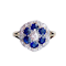 A 1930s Sapphire and Diamond Gold Ring - image 1
