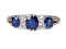 Antique three stone sapphire ring 4271   DBGEMS - image 1